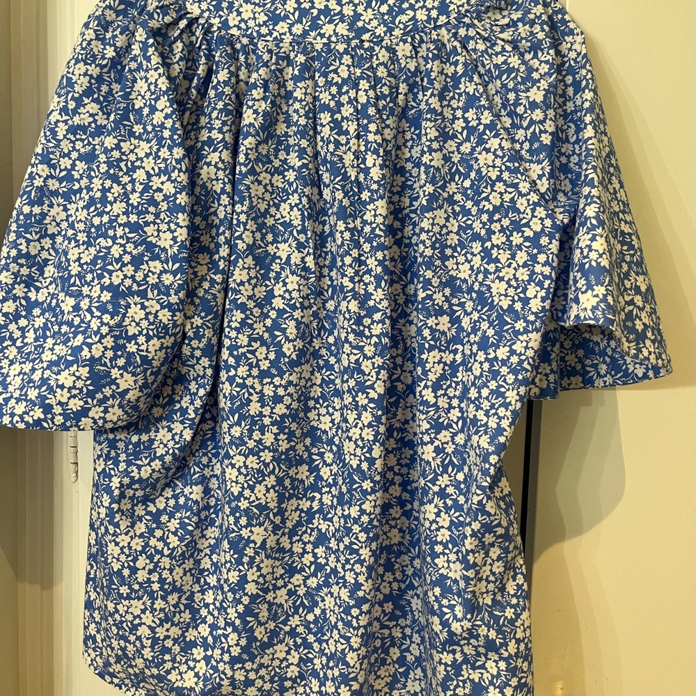 Tuckernuck Cameron Eubanks Collection Blue Floral Blouse - Picture 5 of 5
